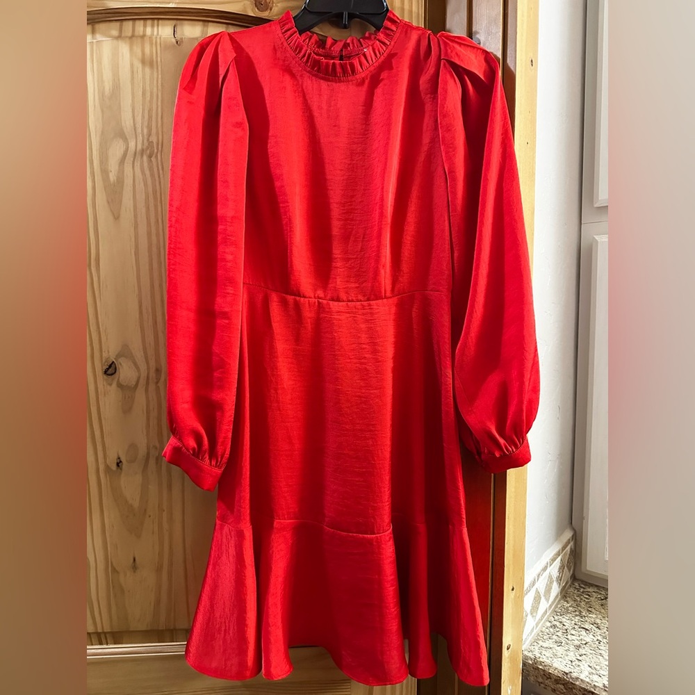 JODIFL Red Long Sleeve Dress - Picture 3 of 3